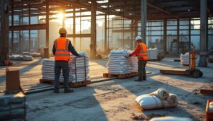 Organisation des flux de matériaux de manutention sur les chantiers